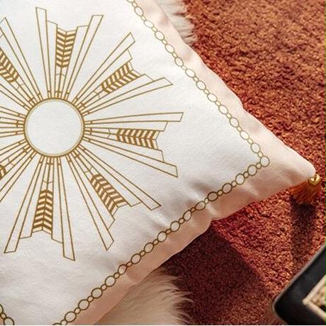 ラグジュアリーフローラルソファクッションカバー