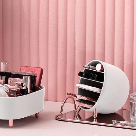 ラウンド型メイクアップボックス