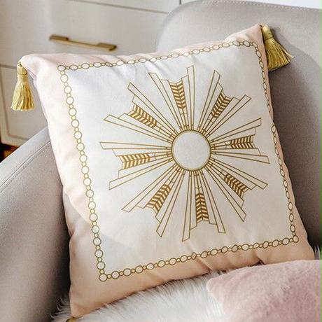 ラグジュアリーフローラルソファクッションカバー