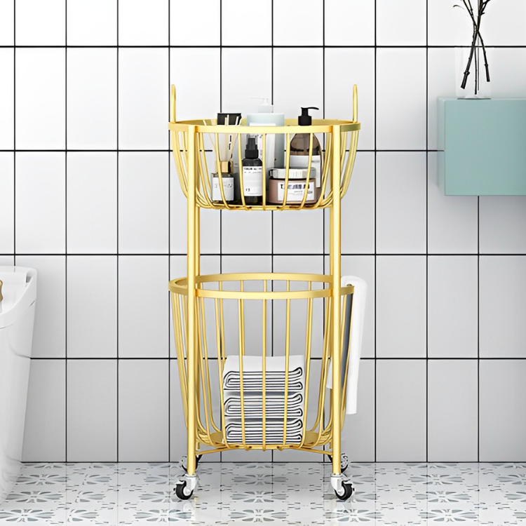 ゴールドダブルワイヤーバスケット