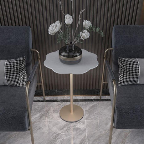 フラワーデザインゴールドサイドテーブル