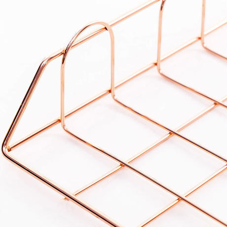 ゴールドA4ワイヤーバスケット 2点セット