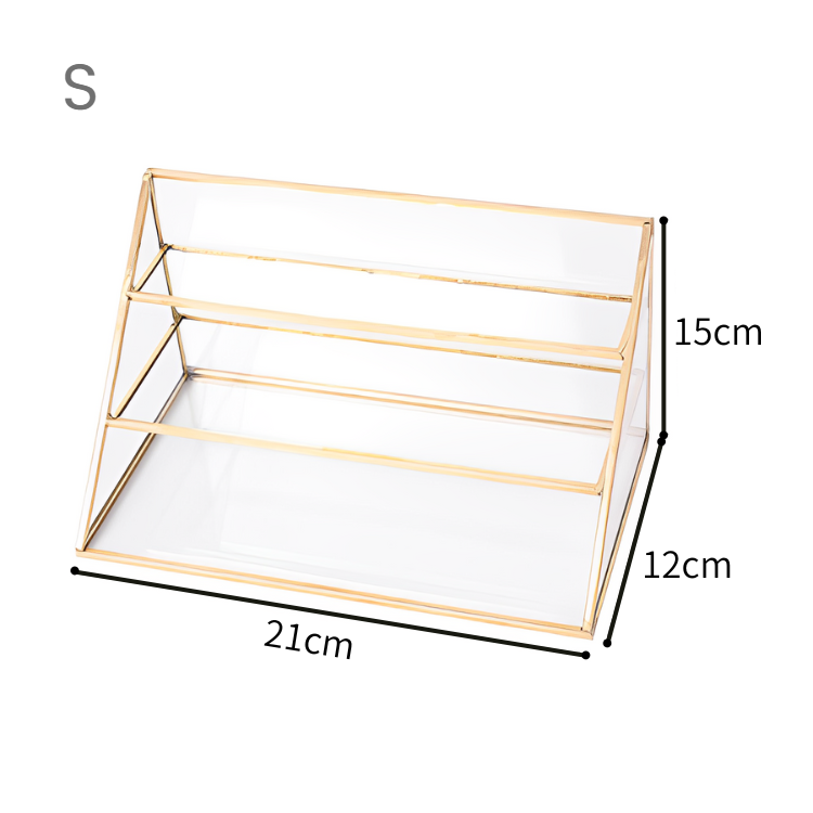 エレガントガラスコスメ収納ラック