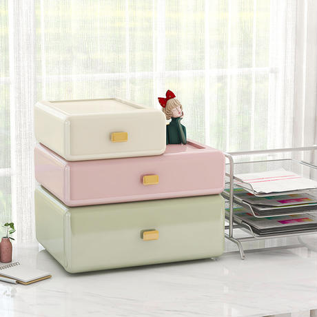 フェミニン卓上キャビネット3段 L