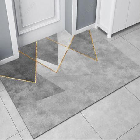 グレー ゴールドシェイプ玄関マット
