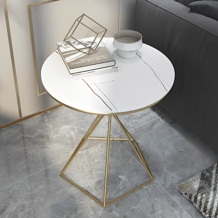 ゴールドクロスライン大理石テーブル