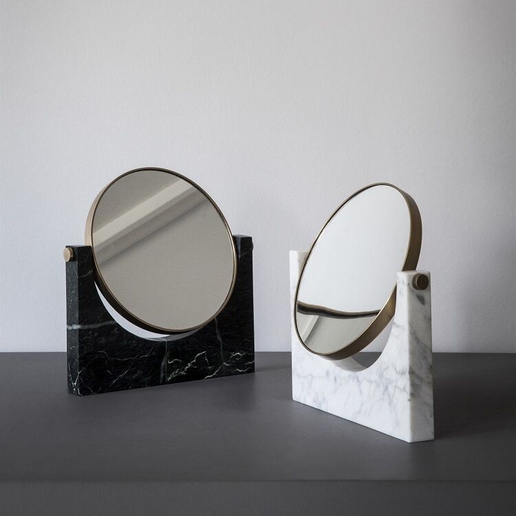 大理石マーブルメイクミラー