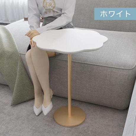 フラワーデザインゴールドサイドテーブル