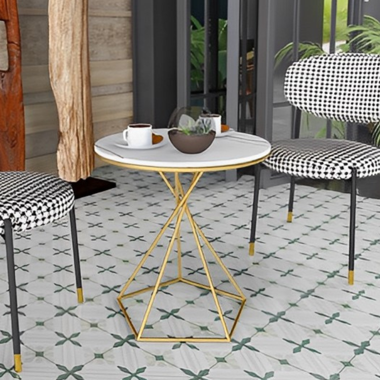 ゴールドクロスライン大理石テーブル