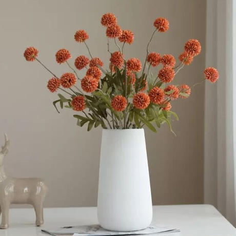 ポンポンアートフラワー ベース付き