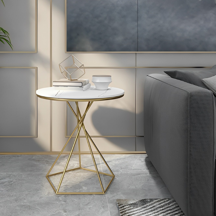 ゴールドクロスライン大理石テーブル