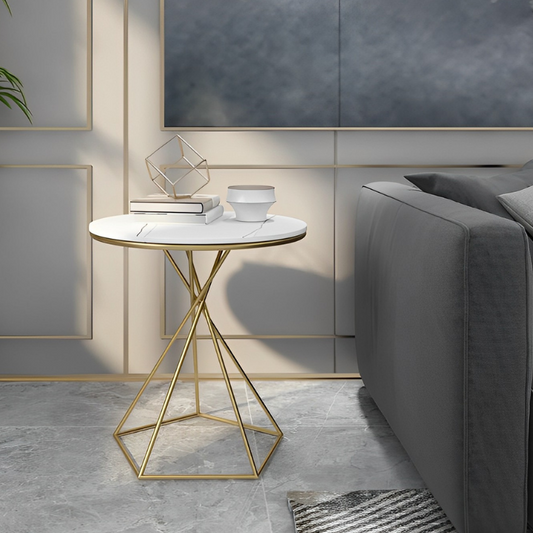 ゴールドクロスライン大理石テーブル