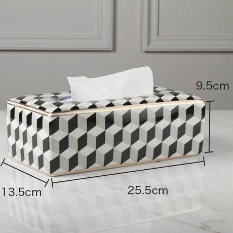 セラミックスクエアデザインティッシュカバー