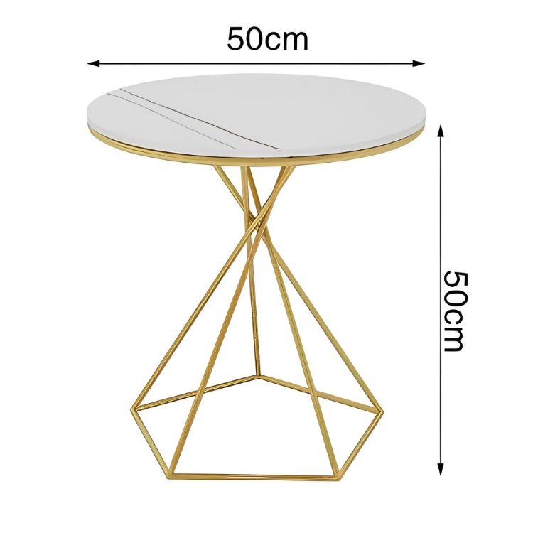 ゴールドクロスライン大理石テーブル