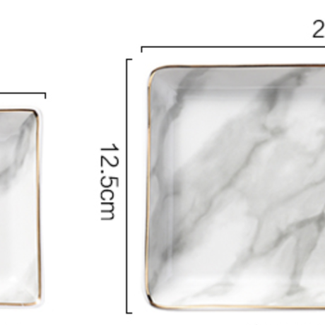 大理石柄×ゴールド トレー