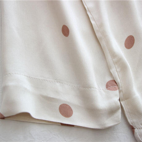 ポルカドットコットンパジャマセット