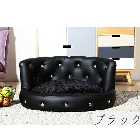 ビジュー付きプレミアムペットベッド（3カラー）