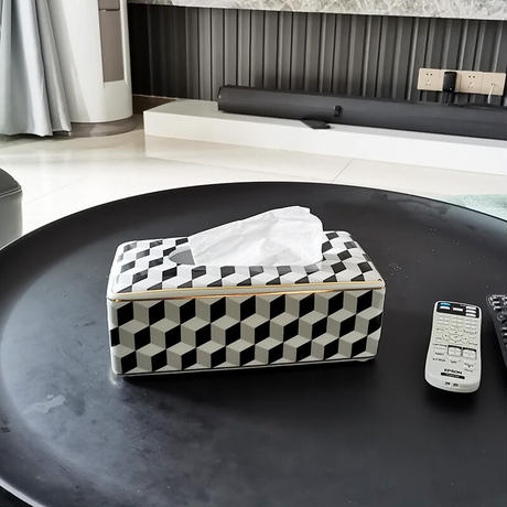 セラミックスクエアデザインティッシュカバー