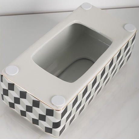 セラミックスクエアデザインティッシュカバー