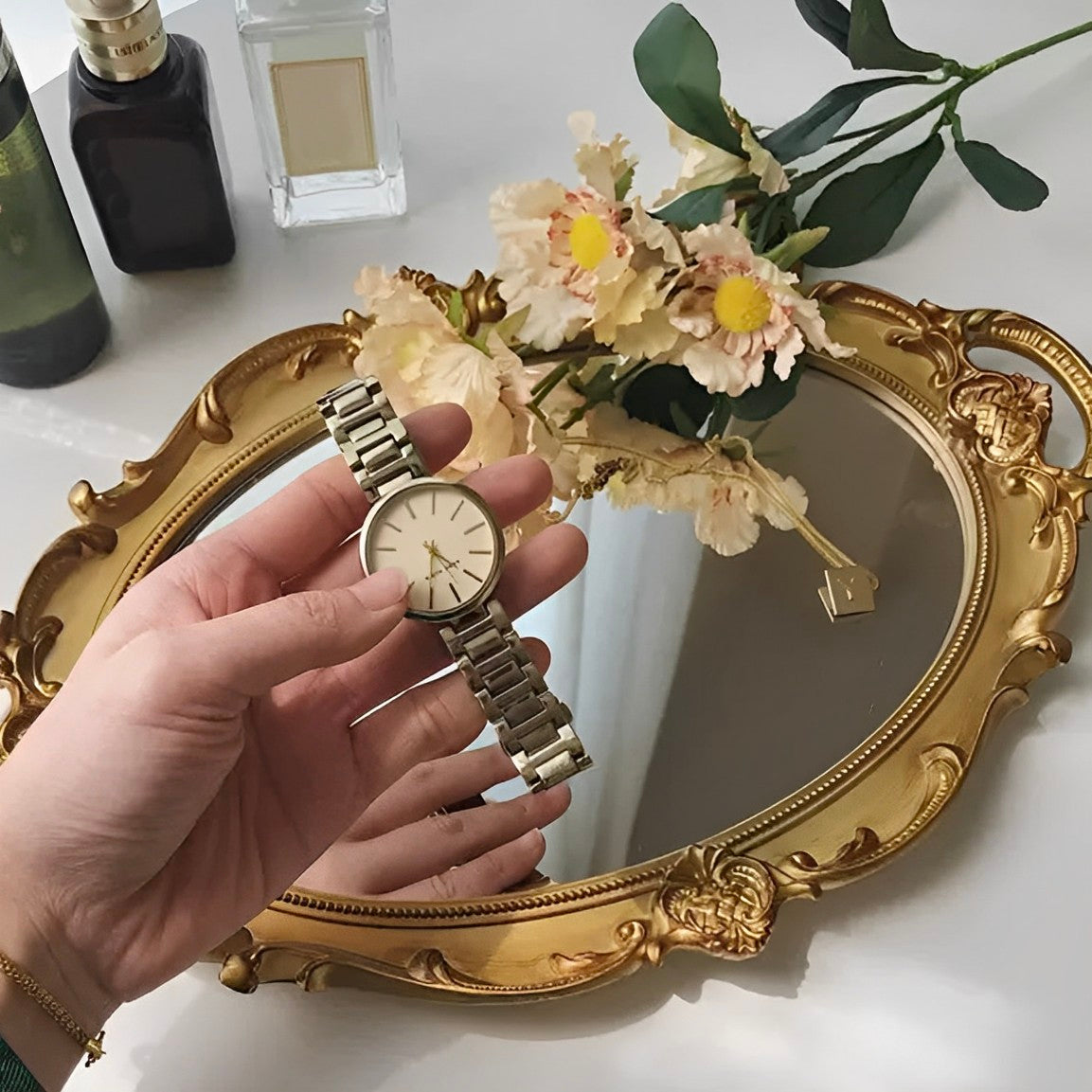 エレガントヴィンテージミラートレー