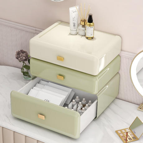 フェミニン卓上キャビネット3段 L