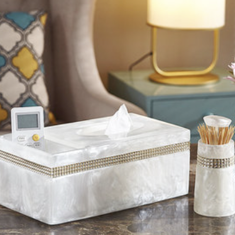 ビジュー収納ケース（ティッシュ+収納）