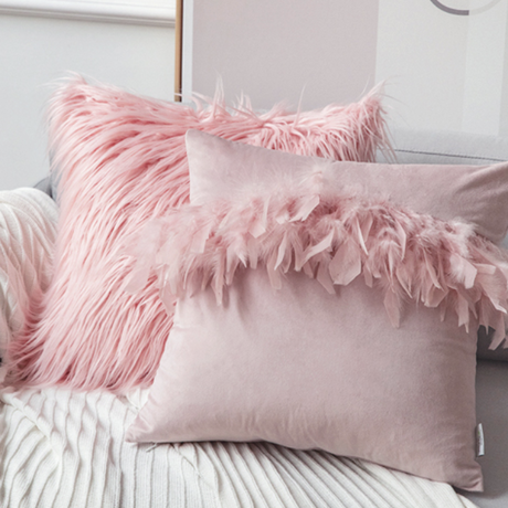 フェザー  クッションカバー（3カラー）