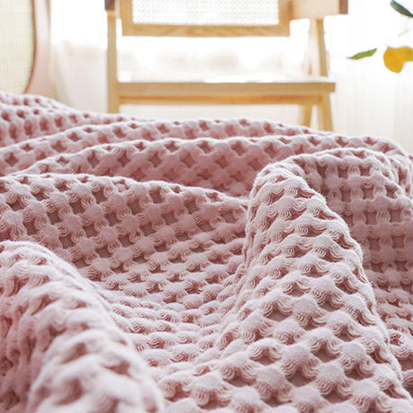 コットン ワッフルフリルピローケース