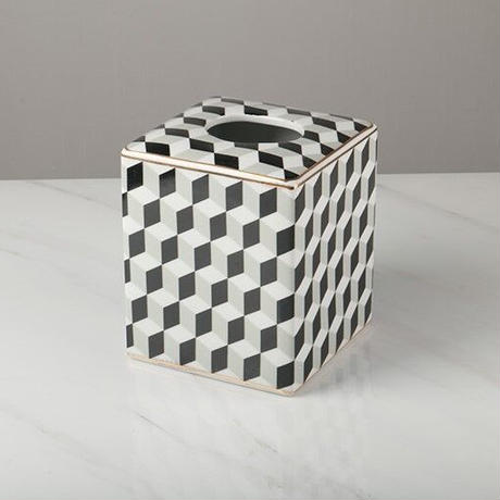 セラミックスクエアデザインティッシュカバー