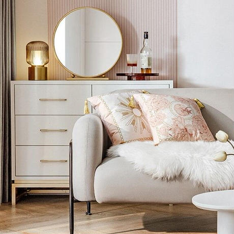 ラグジュアリーフローラルソファクッションカバー