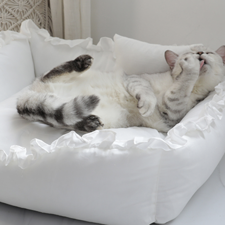 リネン フリルベッド