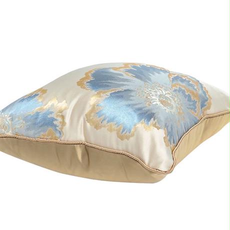 フラワー サテンクッションカバー