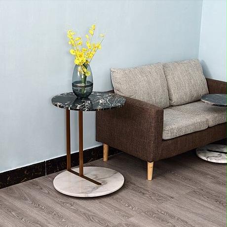 大理石ソファサイドゴールドテーブル