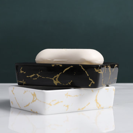 大理石スクエアデザインソープディッシュ