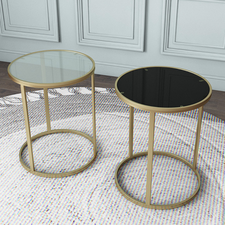 ガラスサイドテーブル（2カラー）