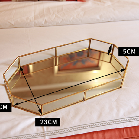 ゴールド鏡面トレイ