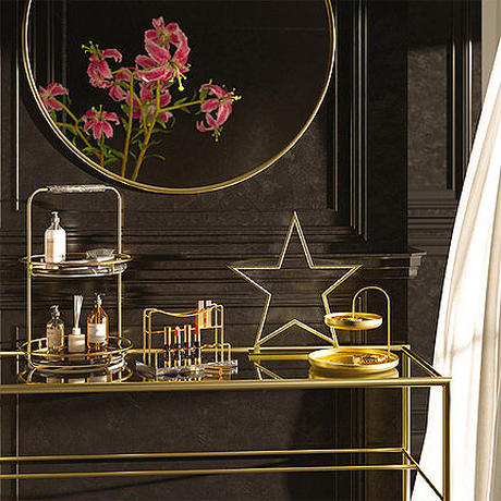 ブラック×ゴールドメイクブラシホルダー（C）