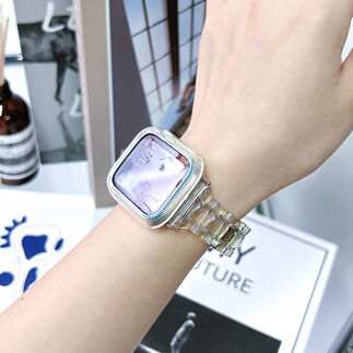 AppleWatchオーロラクリアバンド