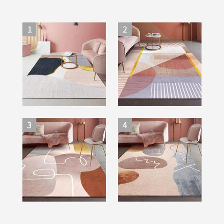 ピンクテイストフロアラグ（6タイプ）