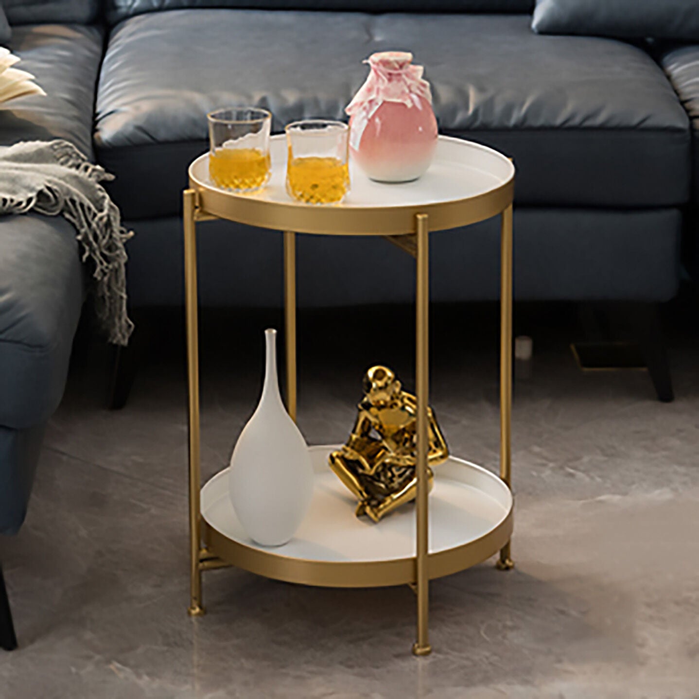 イタリアンライトラグジュアリーサイドテーブル