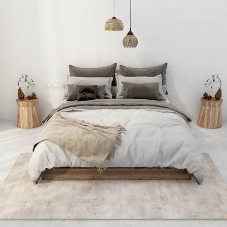 シンプルモダンベッドサイドラグ【80cm×160cm】