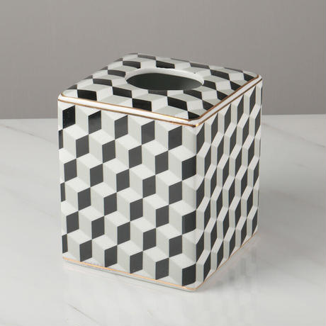 セラミックスクエアデザインティッシュカバー