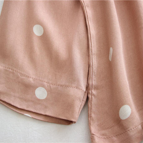 ポルカドットコットンパジャマセット