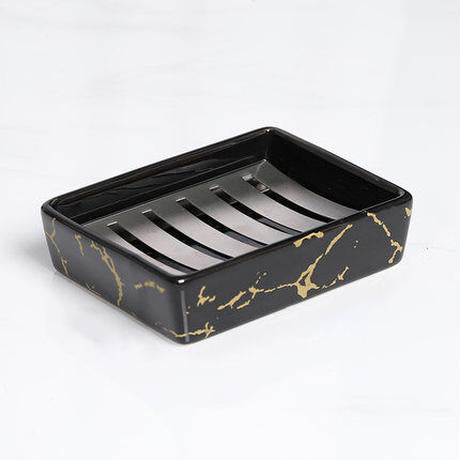 大理石調スクエアデザインソープディッシュ