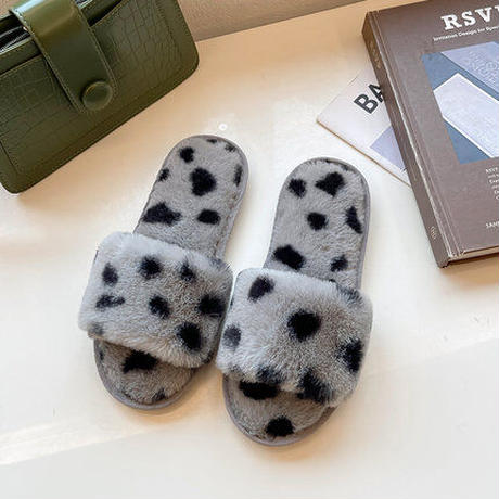 ダルメシアンファー ルームシューズ