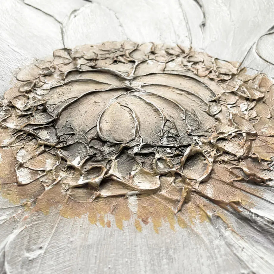 ホワイトフラワーウォールアート