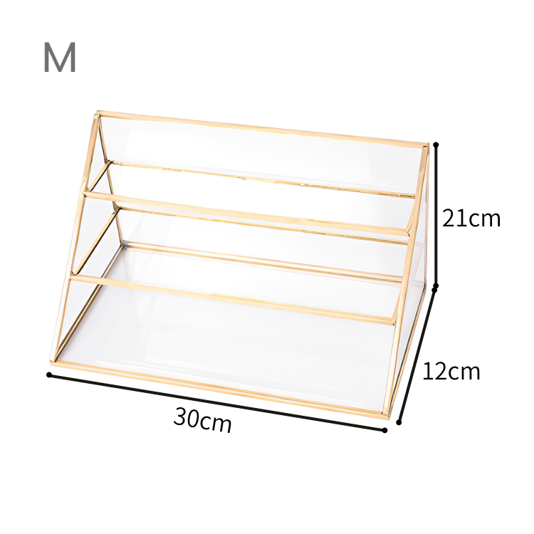 エレガントガラスコスメ収納ラック