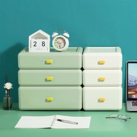 フェミニン卓上キャビネット3段 L