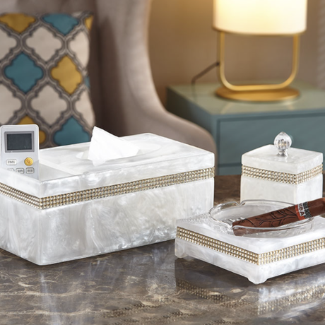 ビジュー収納ケース（ティッシュ+収納）