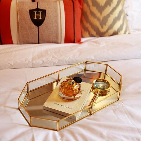 ゴールド鏡面トレイ